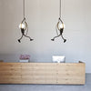 Nordic Modern E27 Creative Little man Iron Chandelier Pendant Light for Bar Restaurant Home AC110--220V