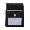 Solar Power 30 LED PIR Motion Sensor Wall Light Waterproof Outdoor Path Yard Garden Security Lamp