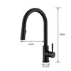 Matte Black Stainless Steel Kitchen Sink Faucets Mixer Smart Touch Sensor Pull Out Hot Cold Water Mixer Tap Crane