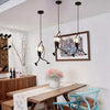 Nordic Modern E27 Creative Little man Iron Chandelier Pendant Light for Bar Restaurant Home AC110--220V