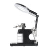 3X/4.5X/25X Soldering Iron Stand Holder Table Magnifier Illuminated Magnifying Glass Third Hand Magnifier with LED Lights